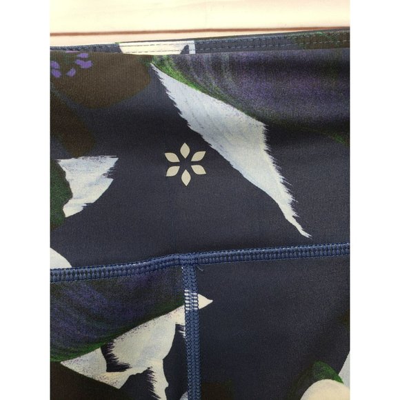 NWT Nine West Active Purple & Blue Floral High Rise Capri - Picture 4 of 8